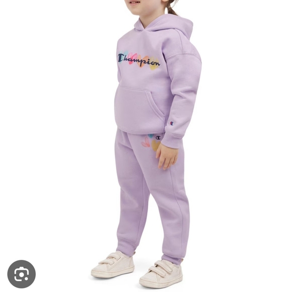 Champion Lavender Kids Hoodie and Joggers Nwt - Picture 1 of 3